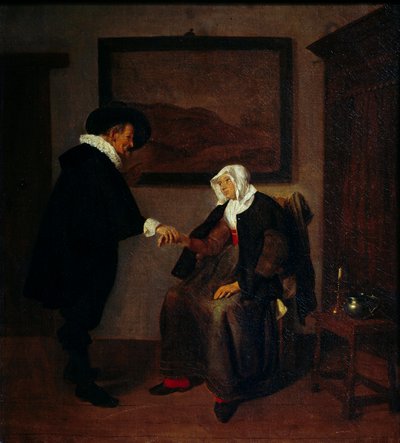 Consulta Pintura por Quiringh Gerritsz Van Brekelenkam (ca. 1620-1668). Sol 0,57x0,52 m de Quiringh Gerritsz. van Brekelenkam
