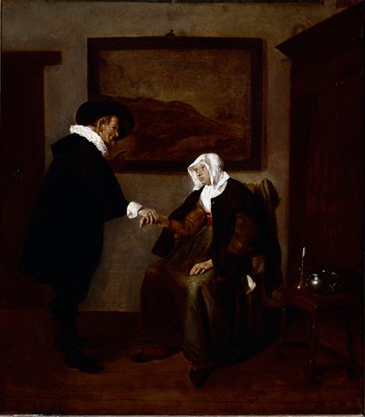 A visita do médico (óleo sobre tela, c.1655) de Quiringh Gerritsz. van Brekelenkam