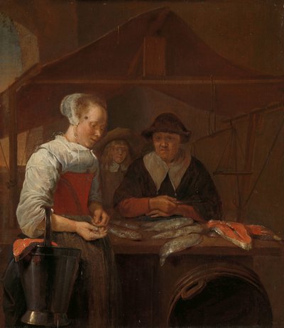 A dona de peixe de Quiringh Gerritsz. van Brekelenkam