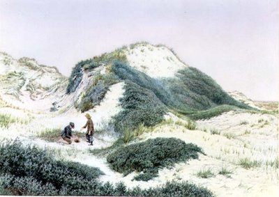 Entre os aterros sanitários de Hightown 1885 (aguarela) de R.H. Rutherford