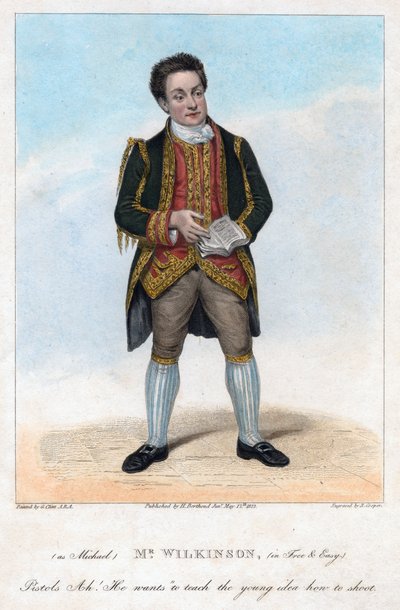 Sr. Wilkinson como Michael em Free and Easy, 1822. de R. Cooper