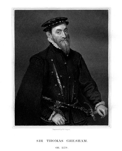 Sir Thomas Gresham, comerciante e financiador inglês, 1823. de R. Cooper