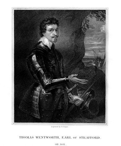 Thomas Wentworth, 1º conde de Strafford, estadista inglês, 1823. de R. Cooper