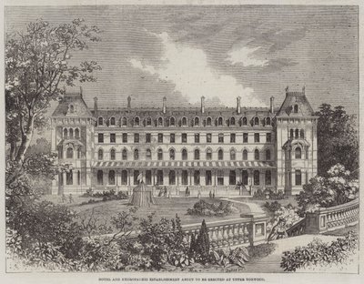 Hotel e estabelecimento hidropático prestes a ser erguido em Upper Norwood de R. Dudley