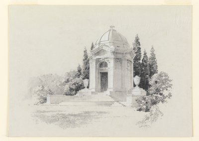 Renderização de um mausoléu de R. E.