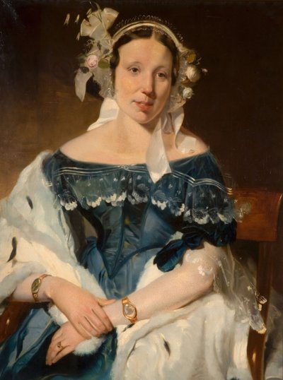 Retrato de uma mulher, 1830. de R. T. Bott