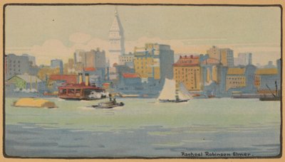 Nova York da 34th Street Ferry, 1914. de Rachael Robinson Elmer