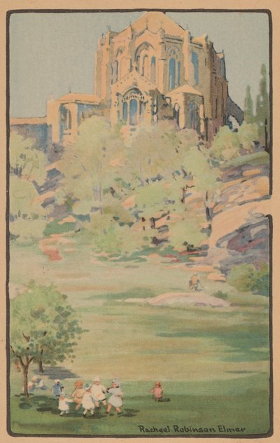 A Catedral de São João, o Divino de Morningside Park, 1914. de Rachael Robinson Elmer