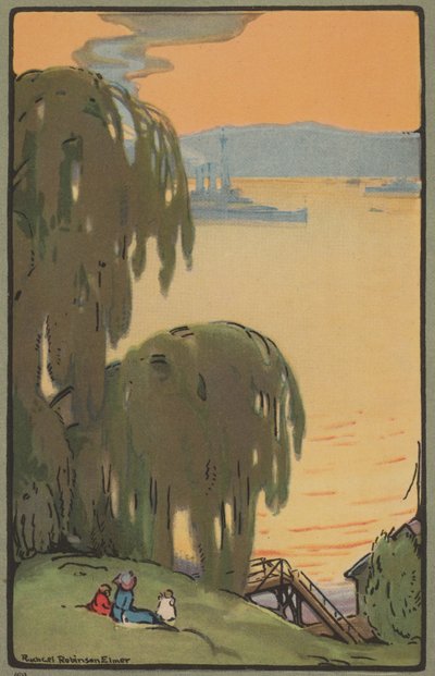 O Hudson da Riverside Drive, 1914. de Rachael Robinson Elmer