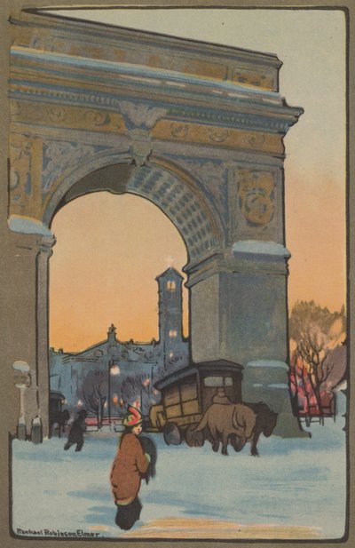 Arco de Washington no Crepúsculo de Inverno, 1914. de Rachael Robinson Elmer