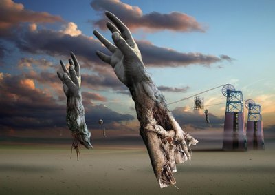 Mãos Surreais do Deserto de Radoslav Penchev