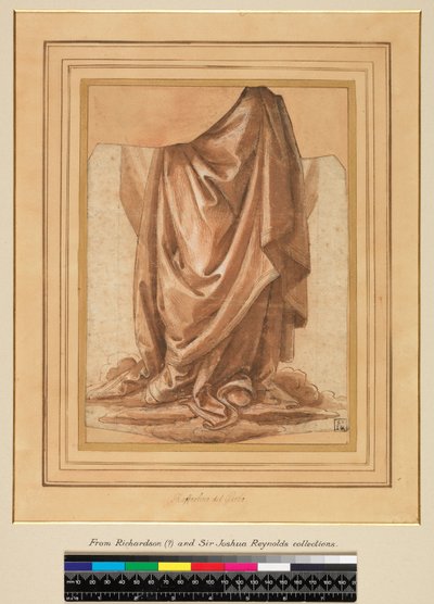 Estudo sobre cortinas, antes de 1524 de Raffaellino del Garbo