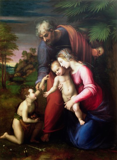 Sagrada Família com João Batista, 151314 de Raffaello Sanzio Raphael
