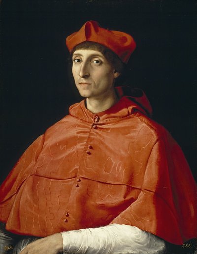 Retrato de um cardeal, c. 1510 de Raffaello Sanzio Raphael
