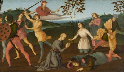 São Jerônimo Salvando Sylvanus e Punindo o Herege Sabinianus, 1502-1503 de Raffaello Sanzio Raphael
