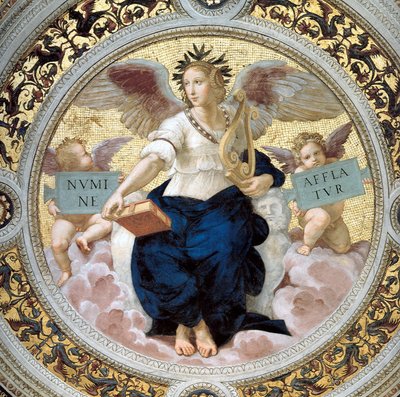 A poesia. Sala da Segnatura, 1508 de Raffaello Sanzio Raphael