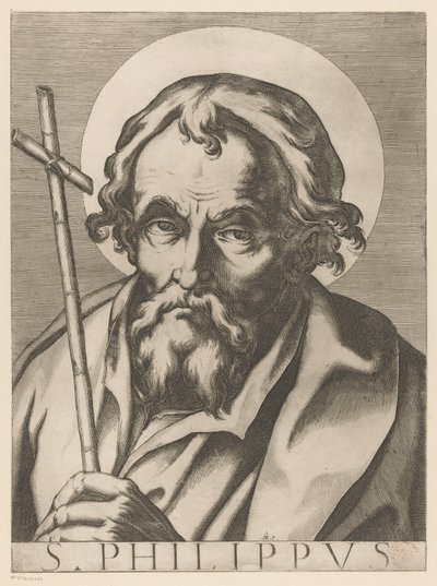 Heilige Filippus
S. Philippus (título sobre o objecto)
Christus, Maria en de twaalf apostelen (título da série)
Il sacrato collegio apostolico (título da série) de Raffaello Schiaminossi
