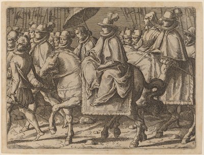 Margarida da Áustria a cavalo de Raffaello Schiaminossi