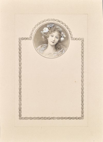 Desenho para cartão de felicitações de Raimund Ritter Von Brennerstein Wichera
