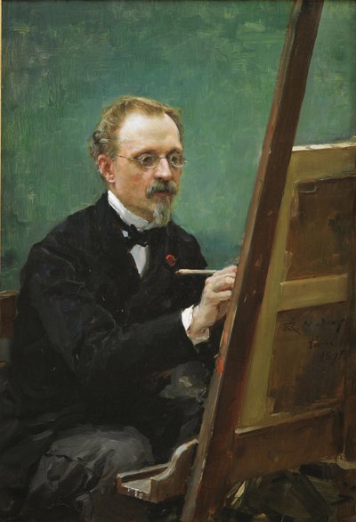 Retrato de Federico de Madrazo (1815-1894) - Pintura de Raimundo de Madrazo y Garreta (1841-1920) de Raimundo de Madrazo y Garreta