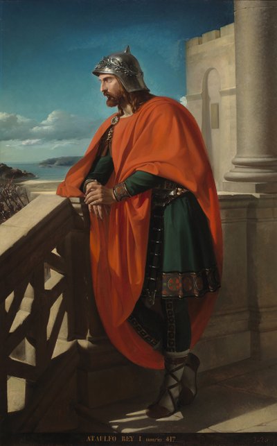 "Retrato do rei visigodo Ataulf (Athavulf, Atawulf ou Athaulf) (410-415) Pintura de Raimundo de Madrazo y Garreta (1841-1920) 1888 Palacio de las Cortes Madrid de Raimundo de Madrazo y Garreta