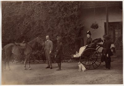 O coronel H. R. Thuillier e a sua esposa Emmeline Williams Thuillier, Shimla de Raja Deen Dayal