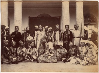 Marajá de Rewa e sardars de Raja Deen Dayal