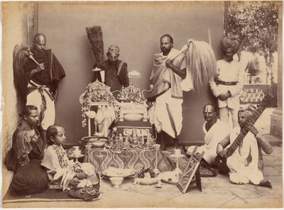 O marajá de Rewa em oração de Raja Deen Dayal