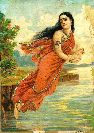 Ganga e Bhishma de Raja Ravi Varma