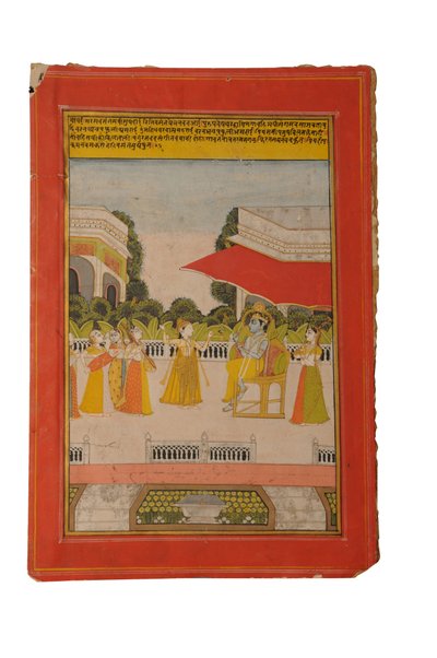 Ragamala pintura em miniatura, Rajasthan provavelmente Bundi, início do século XIX (guache sobre papel) de Rajasthani School