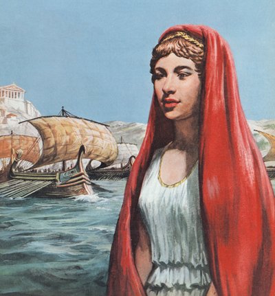 Helena de Troia (litografia a cores) de Ralph Bruce