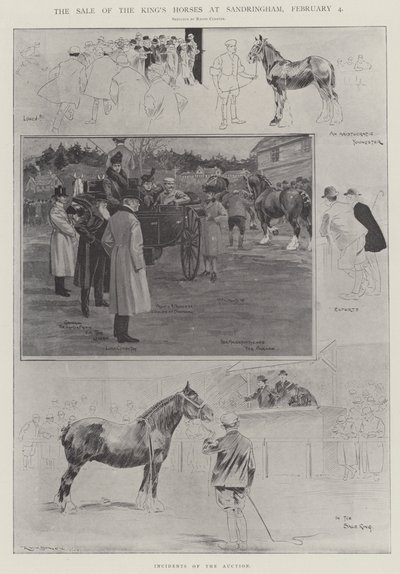 A venda dos cavalos do rei em Sandringham, 4 de fevereiro de Ralph Cleaver