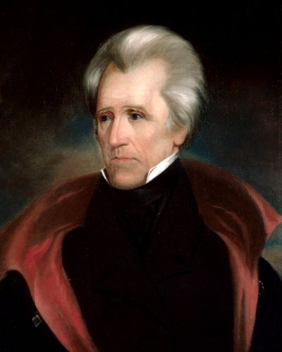 Cabeça de Andrew Jackson (4x5 recortada) de Ralph Eleaser Whiteside Earl