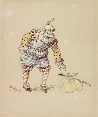 Billy Purvis roubando o pacote, 1876 (lápis e wc no papel) de Ralph Hedley