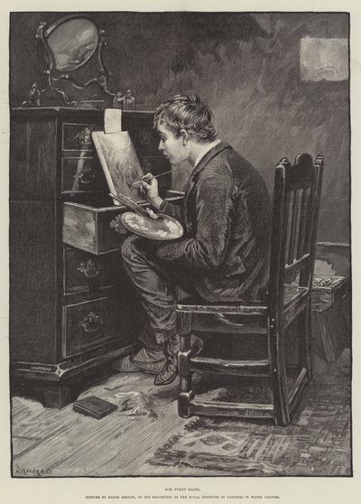 Seu primeiro cavalete de Ralph Hedley