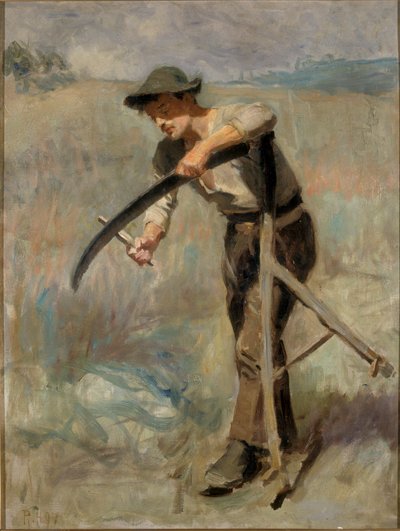 Afiando a foice, 1897 de Ralph Hedley
