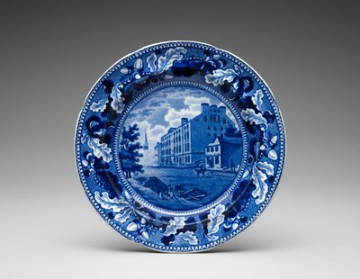 Placa, c. 1831-1832 (faiança esmaltada com chumbo com impressão de transferência) de Ralph Stevenson