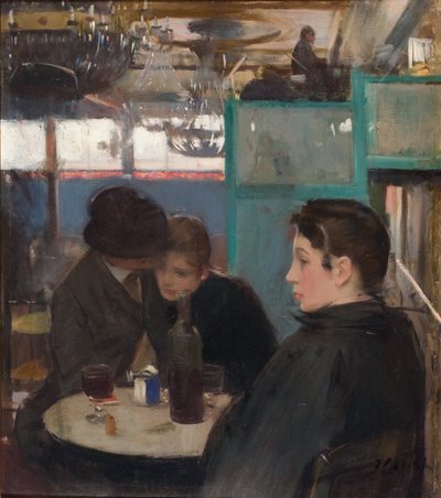 Interior do Moulin de la Galette - Casas, Ramon (1866-1932) - c. 1890 - Óleo sobre tela - 78,5x69 - Museu Nacional de Arte da Catalunha, Barcelona de Ramón Casas
