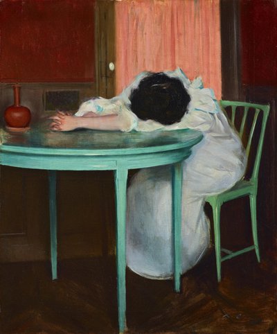 Cansado, c.1895-1900 (óleo sobre tela) de Ramón Casas