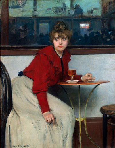 No Moulin de la Galette ou La Madeleine. Pintura de Ramon Casas i Carbo (1866-1932) de Ramon Casas i Carbo