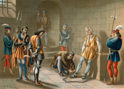 Colombo acorrentado sob as ordens de Bobadilla de Ramon Puiggari