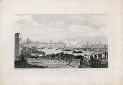 Waterloo Bridge, London, inaugurado em 18 de junho de 1817 de Ramsay Richard Reinagle
