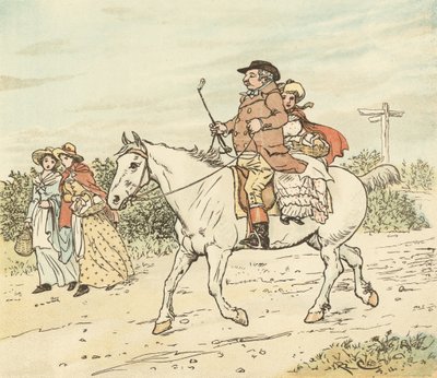 Um fazendeiro foi trotar em sua égua cinza de Randolph Caldecott
