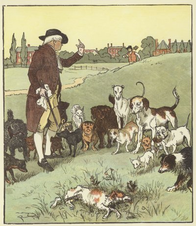 Uma elegia na morte de um cachorro louco de Randolph Caldecott