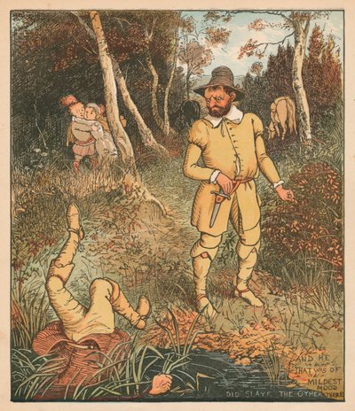 E aquele que era de humor mais suave matou o outro, c1880. de Randolph Caldecott