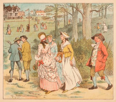 Come Lasses and Lads, c1885, 1934. de Randolph Caldecott