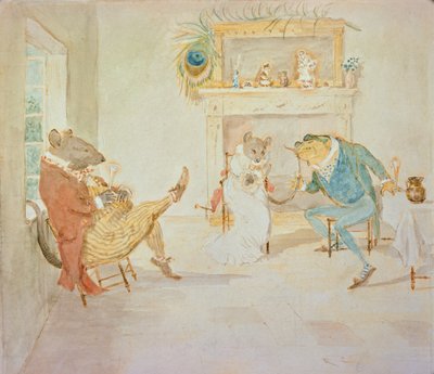 Ilustração de &39;A Frog He Would a Wooing Go&39; (ver também 327021) de Randolph Caldecott