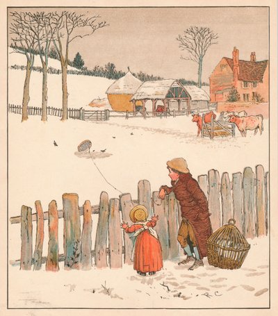 A armadilha para pássaros, meados do século XIX. de Randolph Caldecott