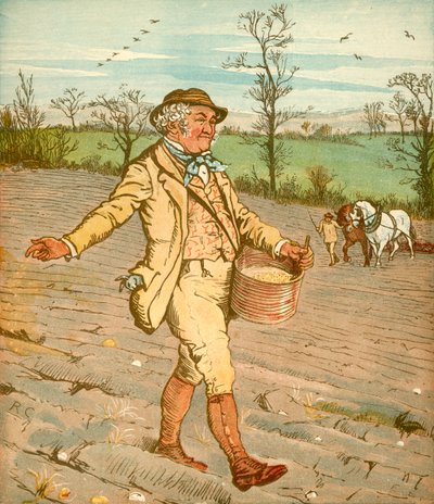 ... O fazendeiro que plantou o milho, c1878. de Randolph Caldecott