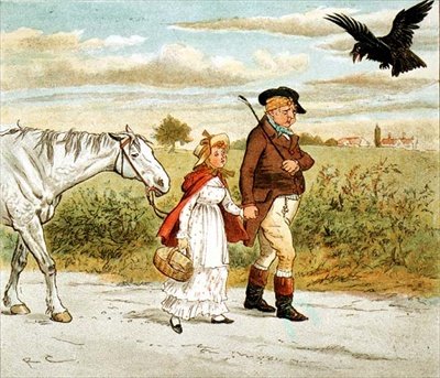 O Agricultor com uma cabeça enfaixada de "Um Agricultor foi trotar na sua égua cinzenta de Randolph Caldecott
